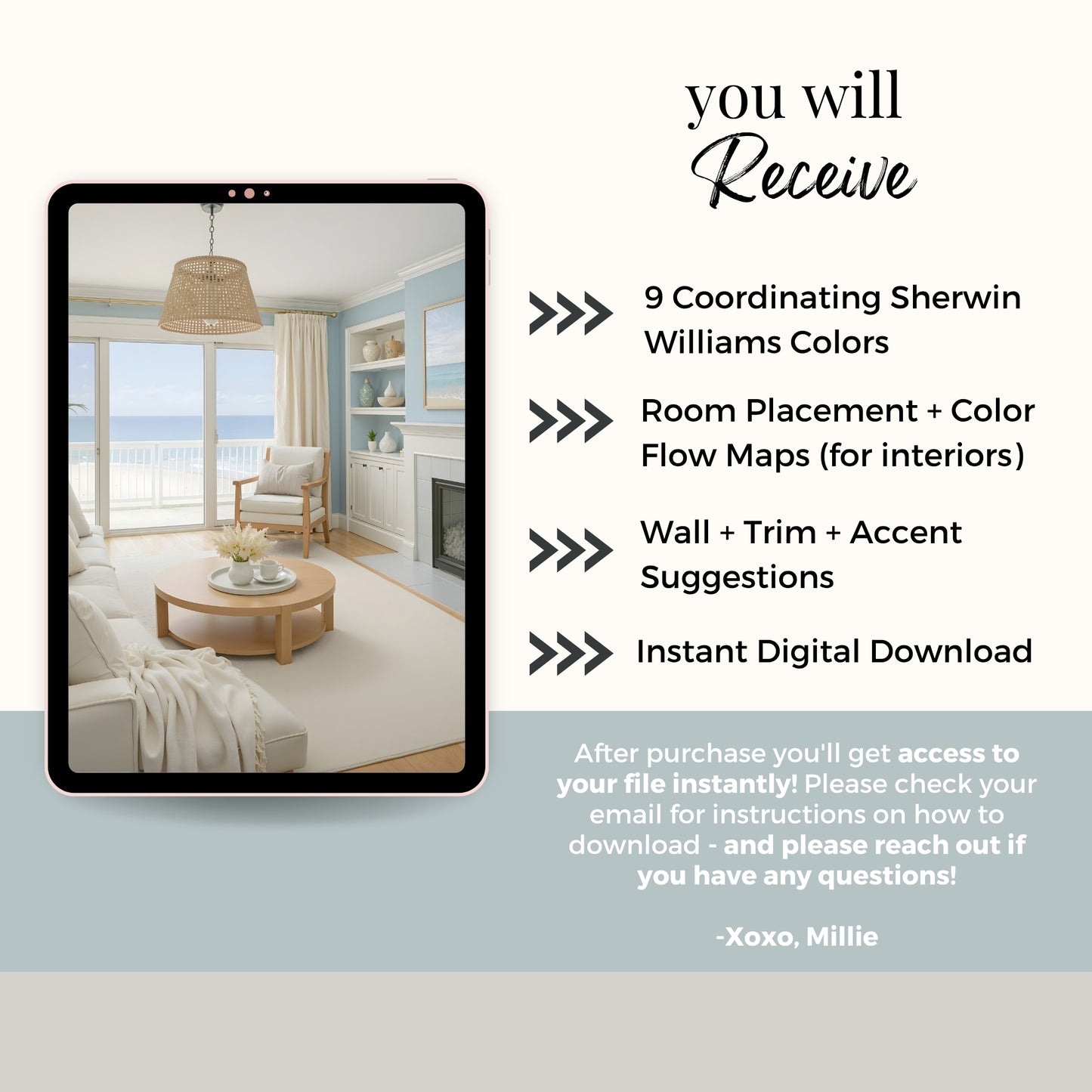 Calm Coastal Sherwin Williams Paint Palette - Modern Neutral Interior Paint Colors for Home, Coastal Interior Design Color Palette