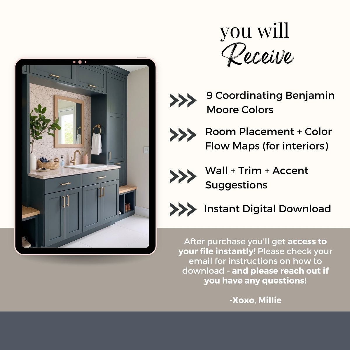 Chantilly Lace Benjamin Moore Paint Palette | Timeless Neutral Interior Paint Colors | Warm Neutrals | Rich Timeless Colors