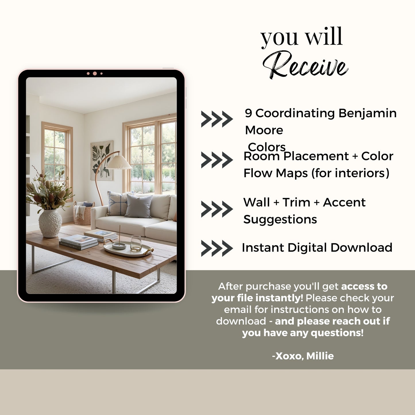 Saybrook Sage Benjamin Moore Paint Palette, Warm Neutral Interior Paint Colors, Cottage Color Scheme, White Dove