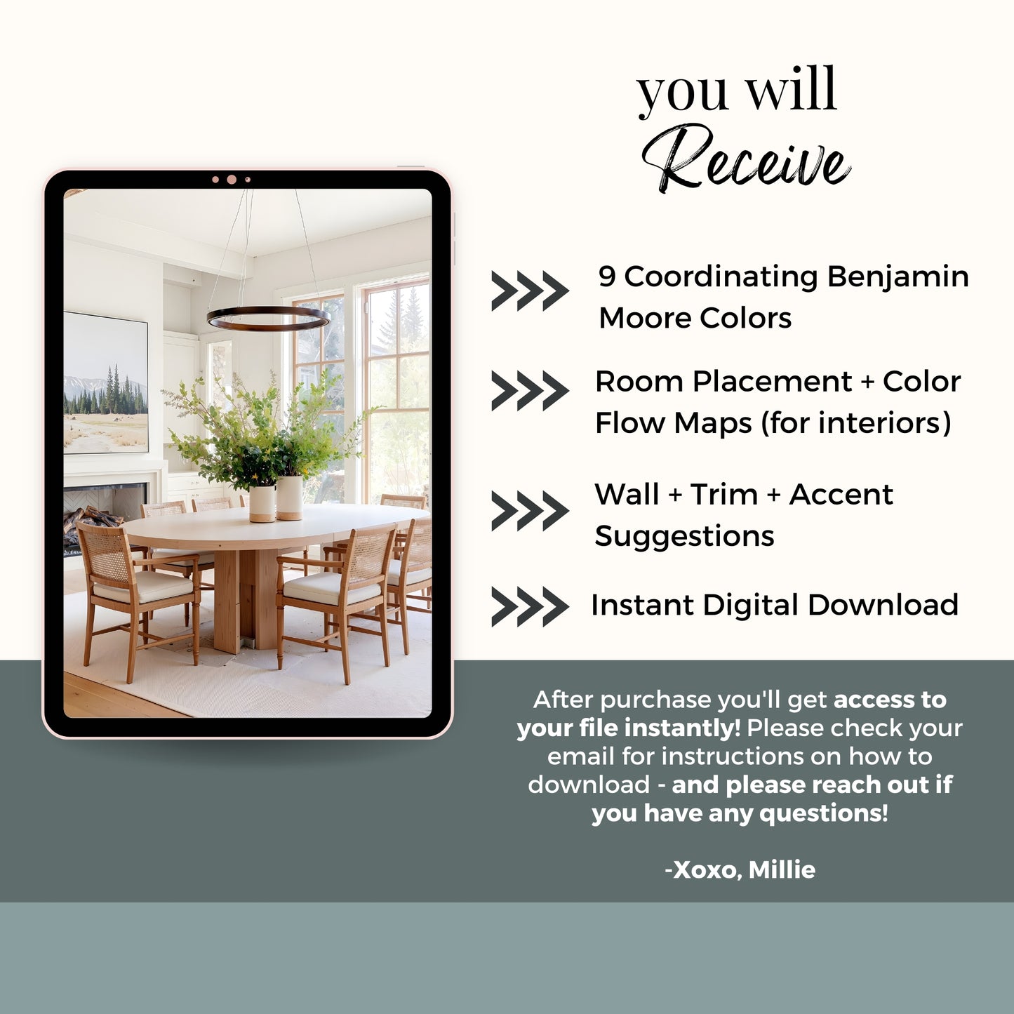 Revere Pewter Benjamin Moore Paint Palette | Timeless Neutral Interior Paint Colors | Transitional Warm Neutral Color Scheme