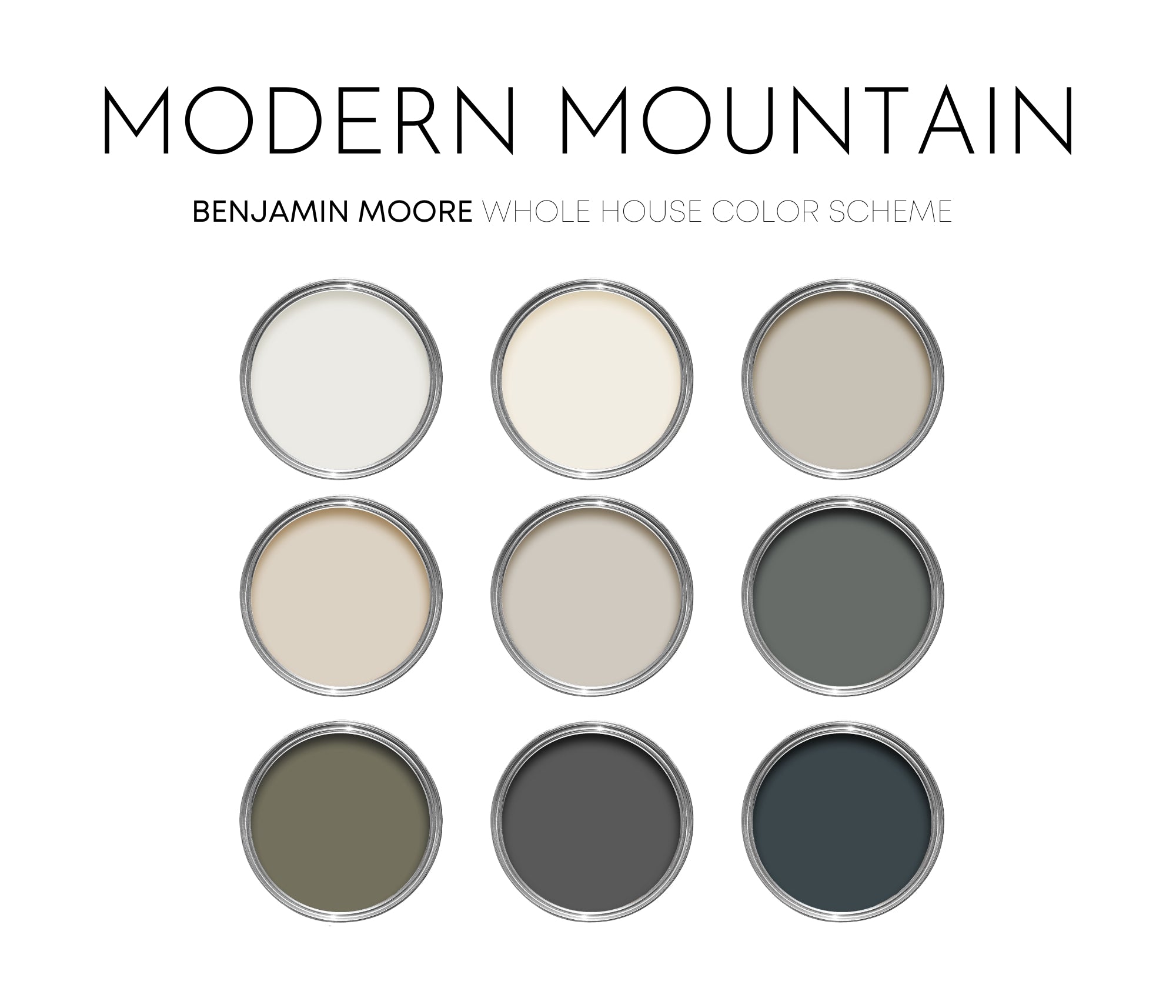 Mountain Modern Interior Design Color Pallet