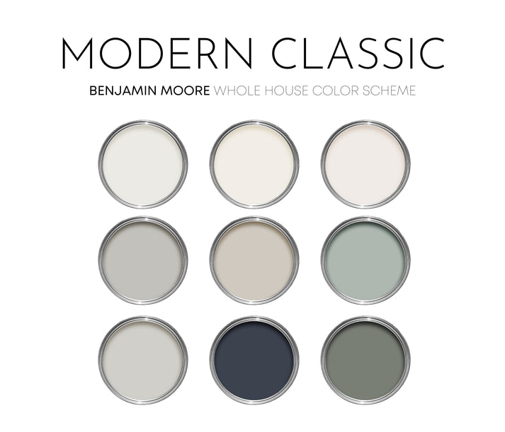 Modern Classic Benjamin Moore Paint Palette, Warm Neutrals, Interior P ...