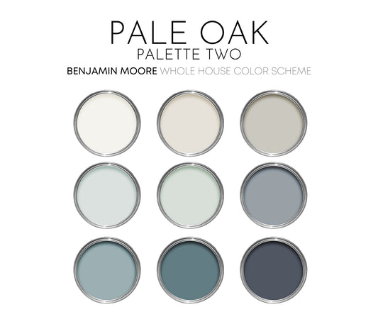 Pale Oak - #2 Benjamin Moore Paint Palette | Timeless Neutral Interior Paint Colors | Transitional Coastal Color Scheme